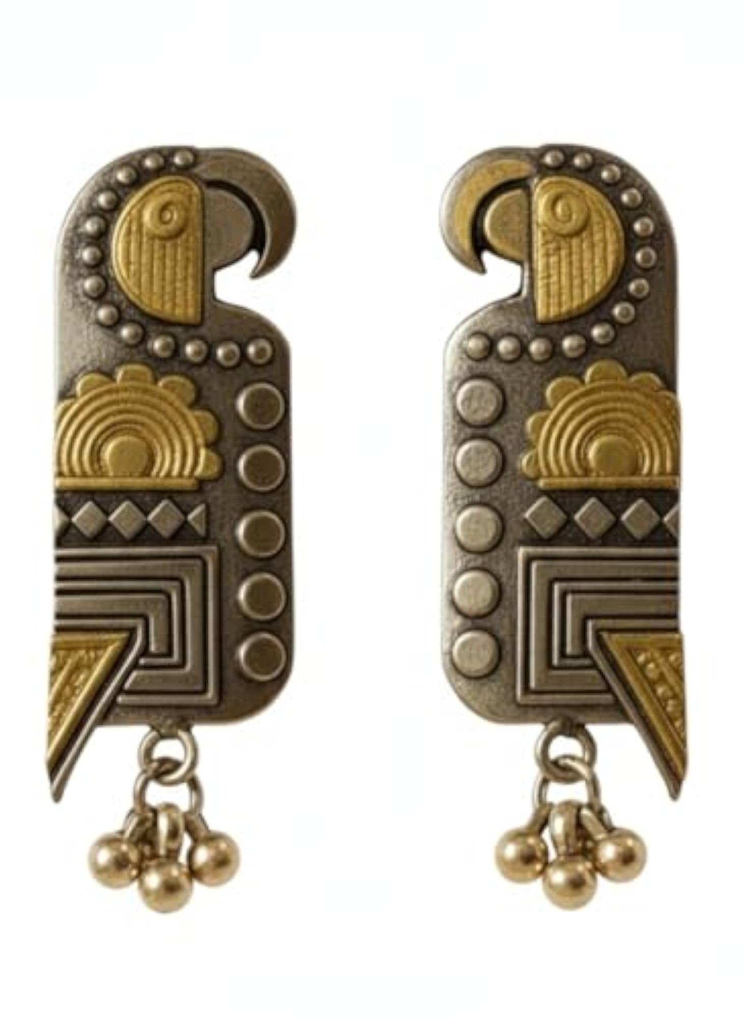 Oxidised Tribal Bird Earrings for Women, Handcrafted Statement Jewellery